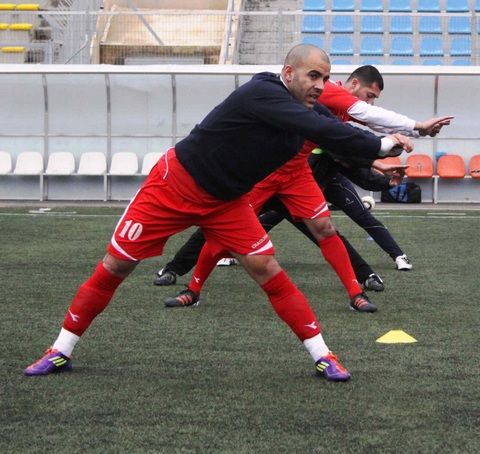 جانب من تمارين المنتخب الفلسطيني
